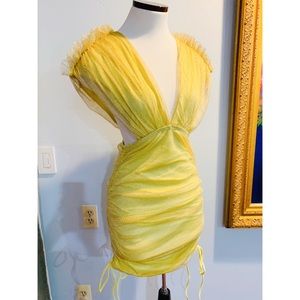 😍😍 Trendy Yellow Body Con Dress